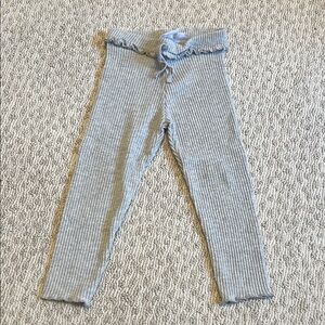 Zara Soft Feel Gray Ribbed Leggings
